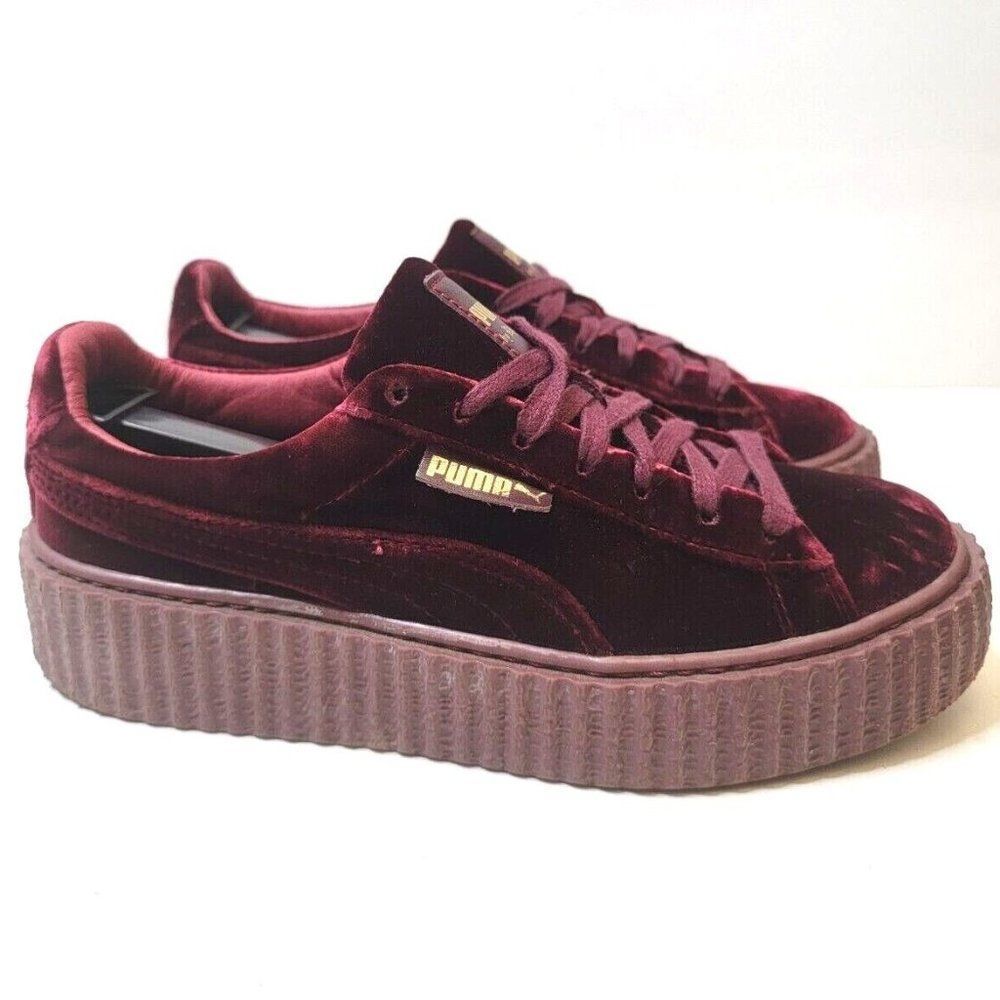 Puma x Rhianna Fenty Creeper Platform Shoes Women's Size 7 Velvet Burgundy